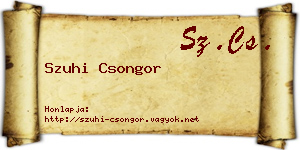 Szuhi Csongor névjegykártya